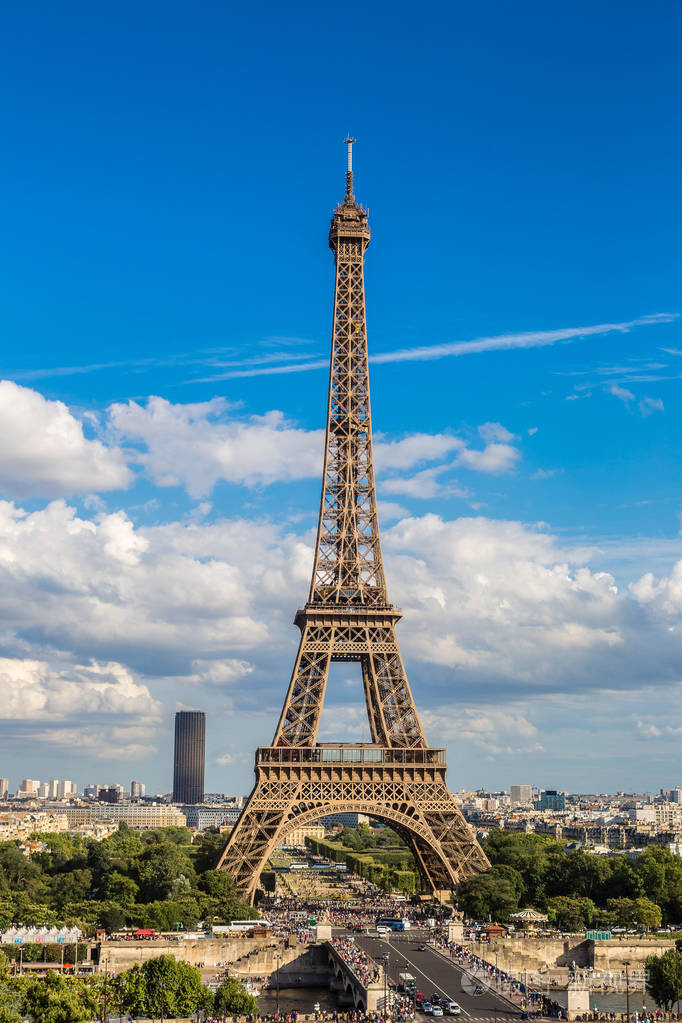 在法国巴黎的埃菲尔铁塔