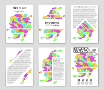 抽象矢量布局背景集。艺术模板设计