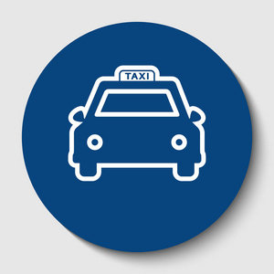 孤立的出租车出租车标志插图.矢量.