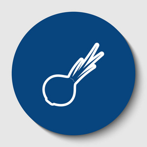 洋葱记号沙拉配料健康的蔬菜.矢量.