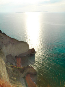 paleokastritsa 蓝色泻湖海岸风景爱奥尼亚海在科孚