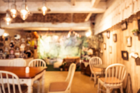 抽象的模糊和散焦的咖啡厅咖啡厅和餐厅