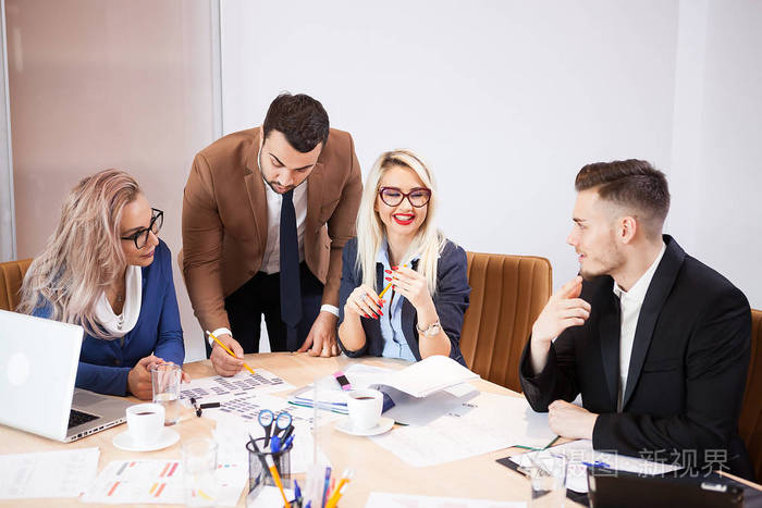 在会议室开会的商务人员团队照片-正版商用图片102c51-摄图新视界
