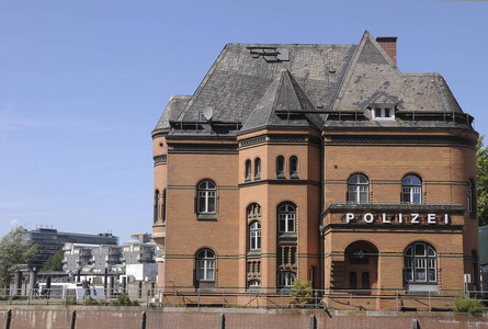 警察职位德国汉堡旧警察局摄影图