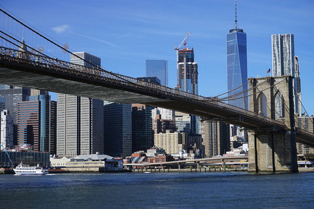 布鲁克林大桥纽约曼哈顿哈德森河