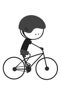 涂鸦骑自行车