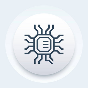 芯片组, 微芯片, 微电子图标照片