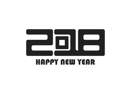 新年快乐2018标志概念