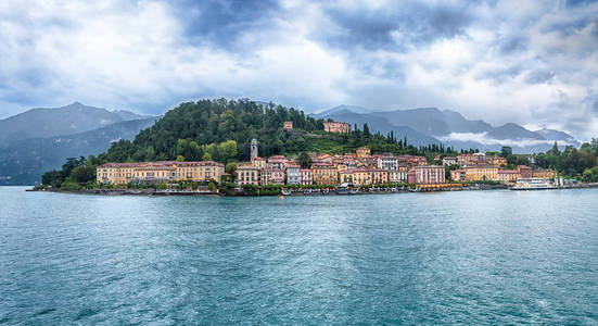 意大利科莫湖海焦海滨全景