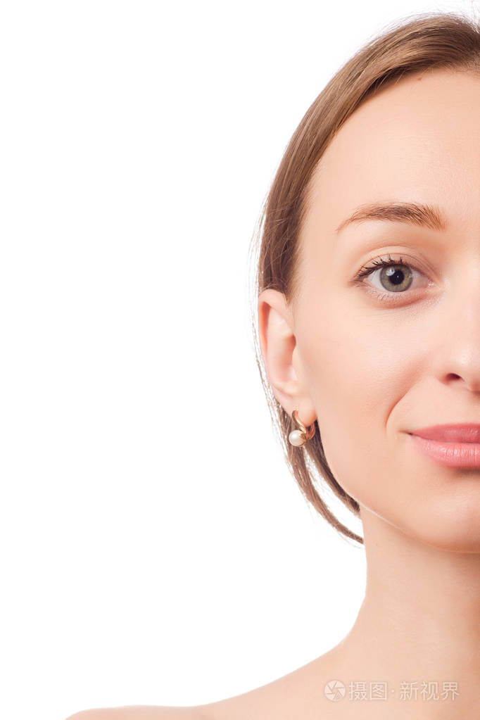 美丽的女人半边脸美容美容