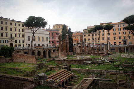 罗马古遗址观意大利