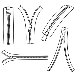 手绘拉链素描图片