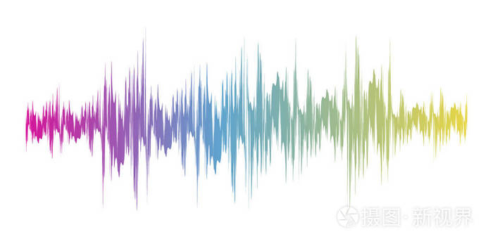 彩色声波信号.矢量插图插画-正版商用图片1037cu-摄图新视界