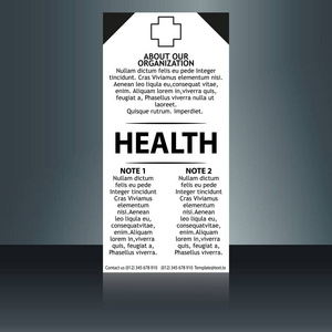 医疗宣传册封面模板，海报设计布局。适用于目录 小册子 传单或海报为制药企业