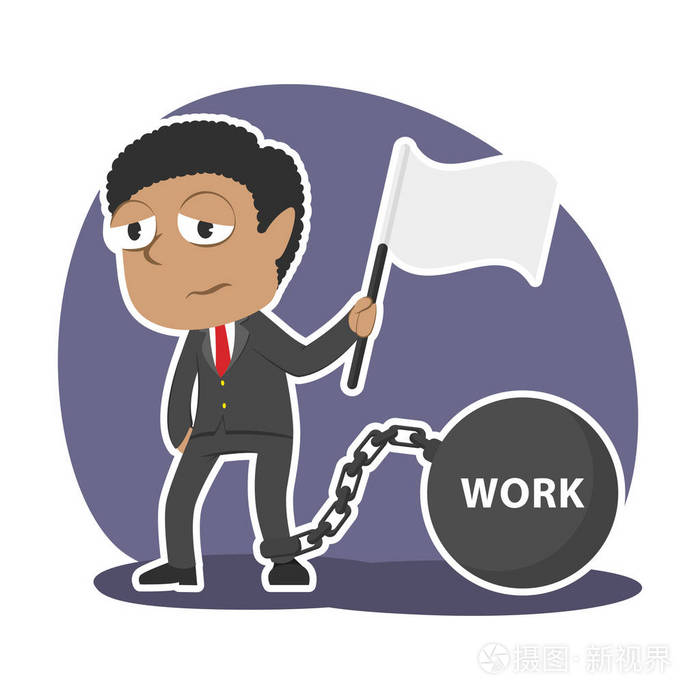 非洲商人放弃了他的工作负担