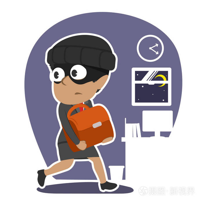 非洲小偷女商人偷公文包