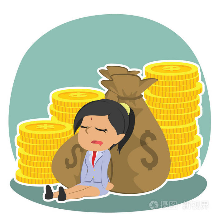 印度商人靠钱睡觉