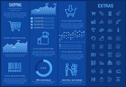 购物信息模板元素和图标