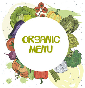 健康蔬菜手绘插画