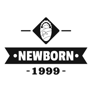新生婴儿徽标, 简单的黑色样式