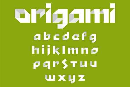 折纸设计中的字母字体照片