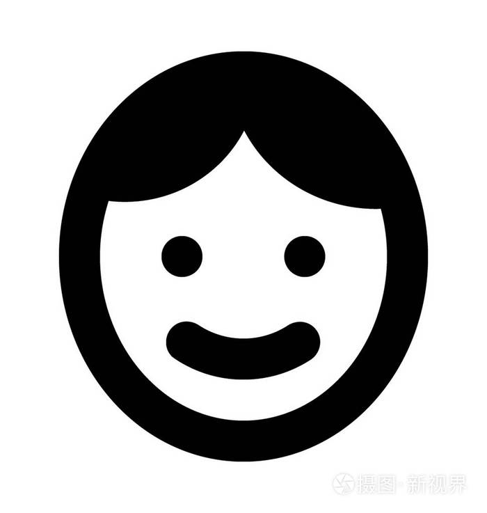 儿童头像矢量图标