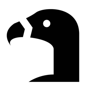 白鹭鸟矢量图标