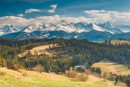 高 Tatra 山脉全景, 波兰