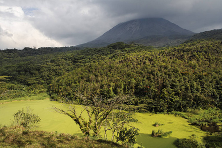 绿色湖泊私人保护区伊兰西奥阿纳尔火山哥斯达黎加北美