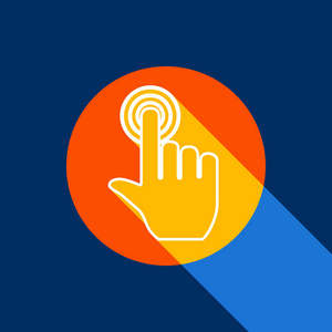 手动点击按钮.矢量.