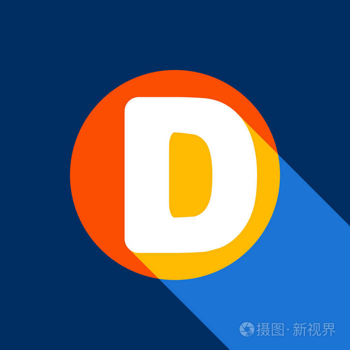 字母d 符号设计模板元素.矢量.