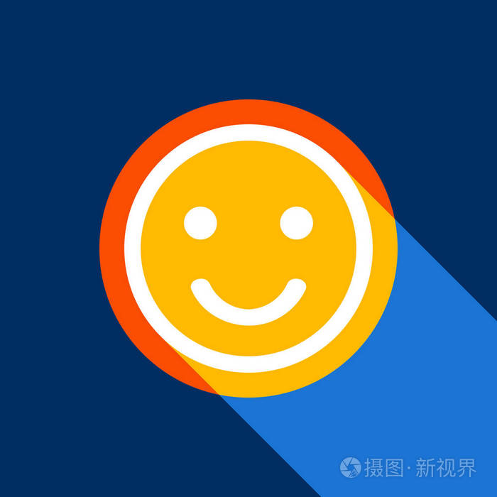 画笔绘制黑色图标在浅褐色 backg笑脸脸色发黄快乐的表情脸对象上橙色