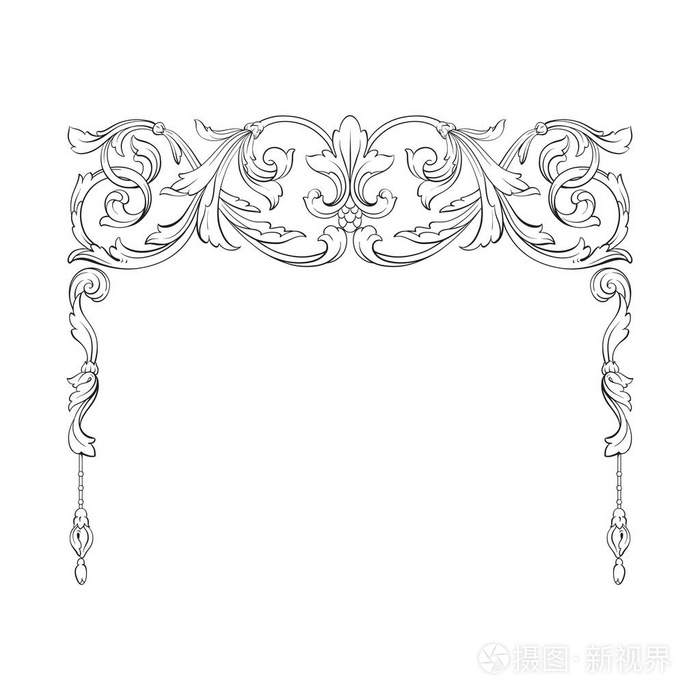 古典的巴洛克装饰矢量