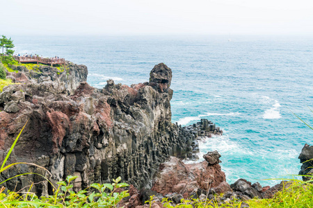 天帝 Daepo 海岸 Jusangjeolli 悬崖济州岛