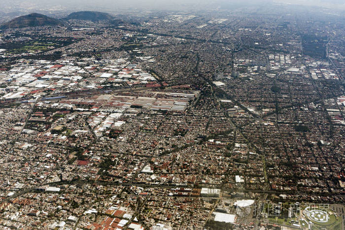 墨西哥城鸟瞰市容全景