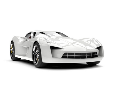 崇高的白色超级跑车概念车图片