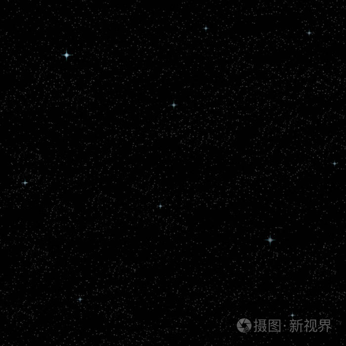 黑色背景上有很多星星的黑空间.矢量