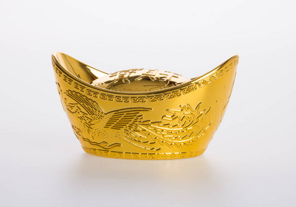 黄金或中国金元宝的意思是财富和繁荣的象征照片