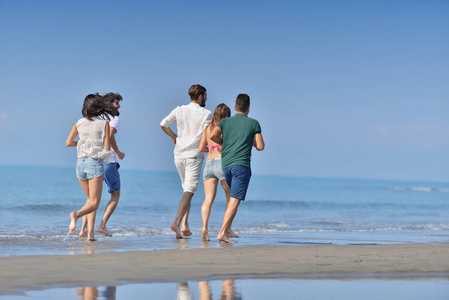 友谊自由海滩暑假概念