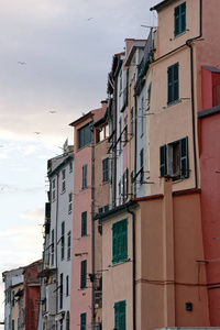 韦内雷被绘的房子 pictoresque 意大利村庄科教文组织