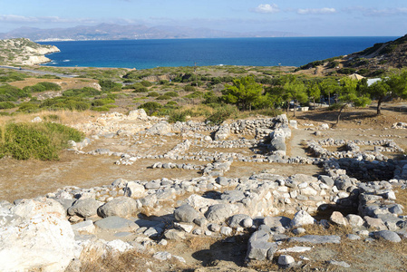 古代人的建筑物墙遗迹