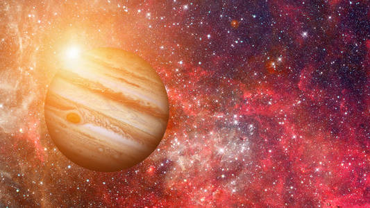 行星木星。由 Nasa 提供的这幅图像的元素