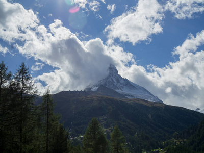 Gorner 冰川, 瑞士, 从采尔马特的看法