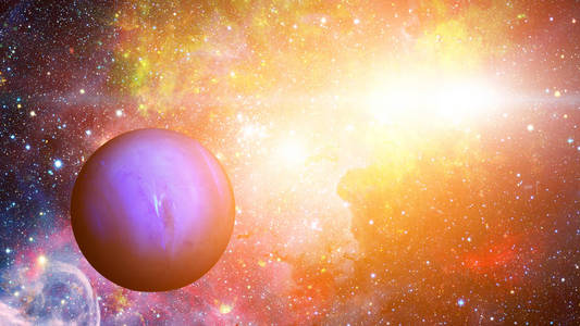 海王星行星由 Nasa 提供的这幅图像的元素