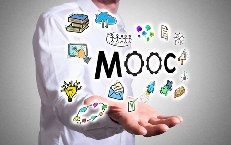 Mooc 概念在人的手之上