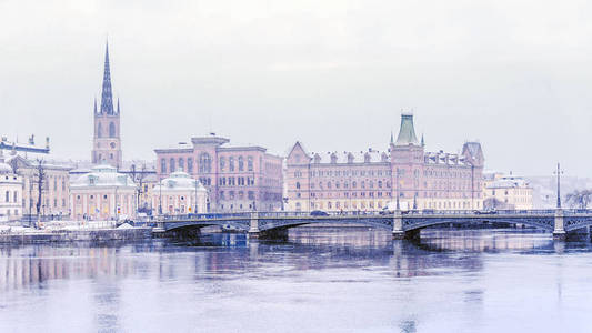 斯德哥尔摩冬季全景, 瑞典