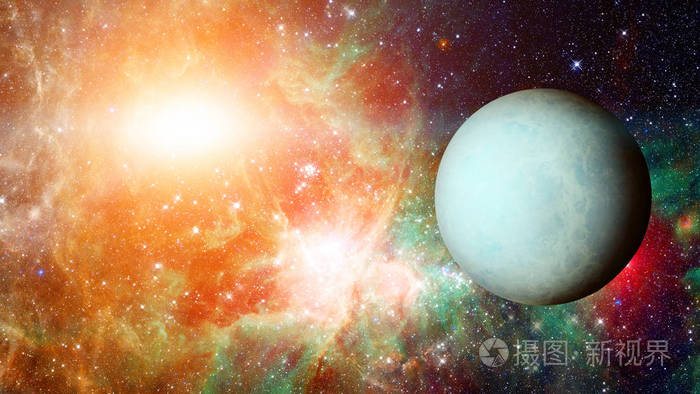 行星天王星.这幅图像由美国国家航空航天局提供的元素