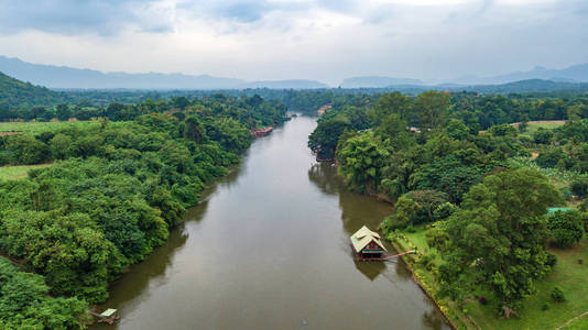 泰国葵河空中拍摄