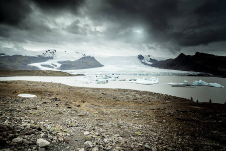 Jokulsarlon 冰川泻湖 Vatnaj 的冰山美景