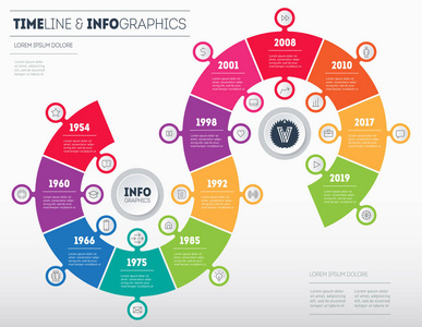 矢量信息图。 商业技术或教育过程的基本组成部分。 有选择的商业概念。 圆图图或演示文稿的Web模板。 报告的一部分